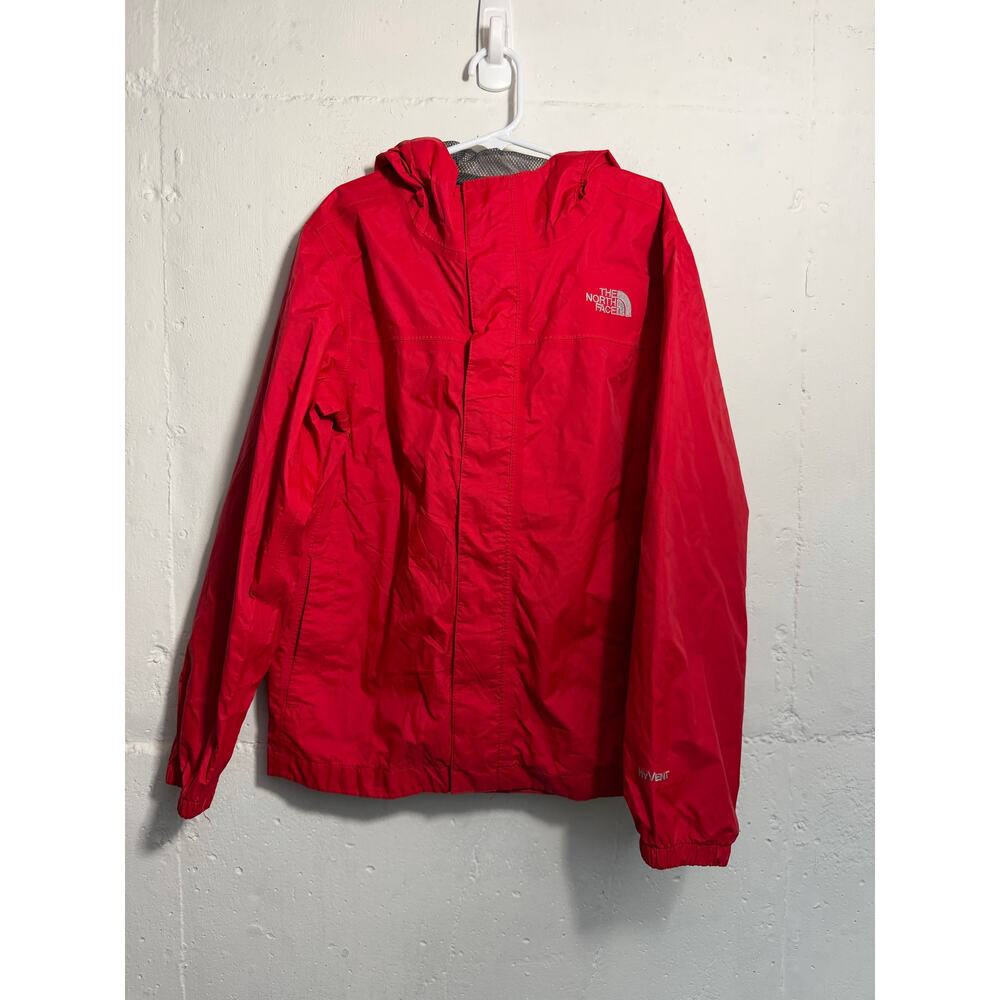 The North Face Boys M 10/12 Red Hyvent Hooded Light Weight Jacket Coat
